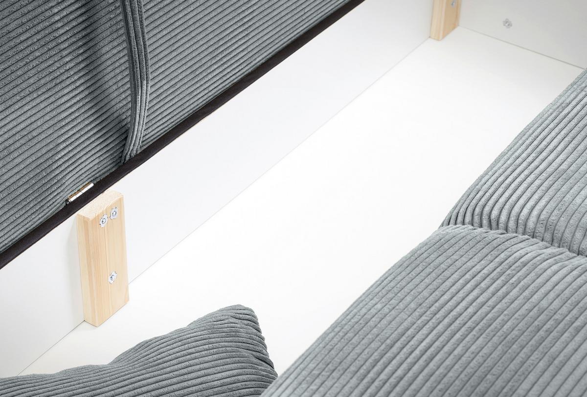 Bigsofa Pera, Hellblau B: 242 cm - Chromfarben/Hellblau, MODERN, Textil (242/71/90/131cm) - Livetastic