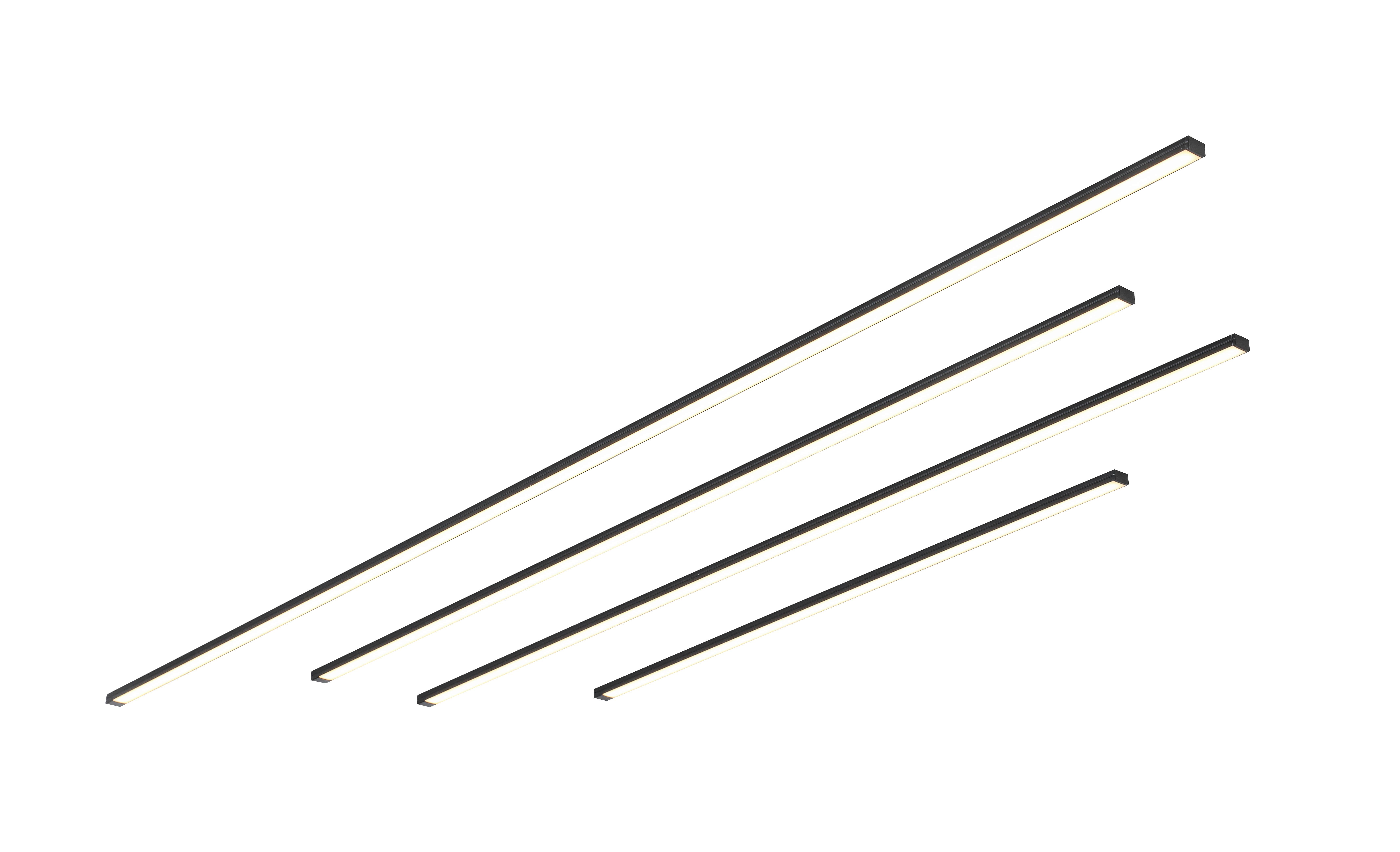 LED SVĚTELNÝ BOX NUMIK - černá, Moderní, plast (50/75/100/1,3/0,7cm) - Mömax