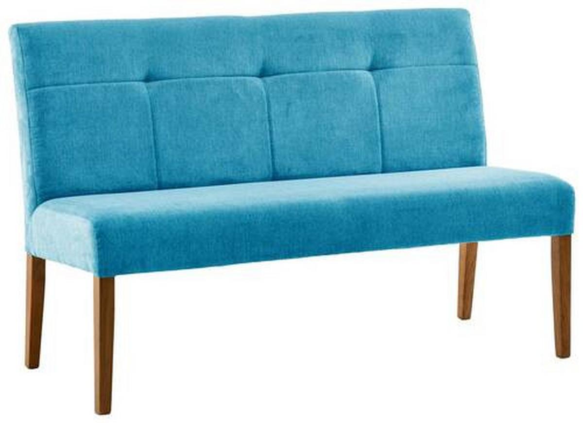 Sitzbank Damla Türkis/Eichefarben B: 140 cm - Türkis/Eichefarben, KONVENTIONELL, Holz/Textil (140/91,5/63cm) - Cantus