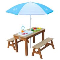 Sand- Und Wassertisch A031.031.00 - Braun, KONVENTIONELL, Holz/Kunststoff (92,5/50,5/94cm) - Ambia Garden