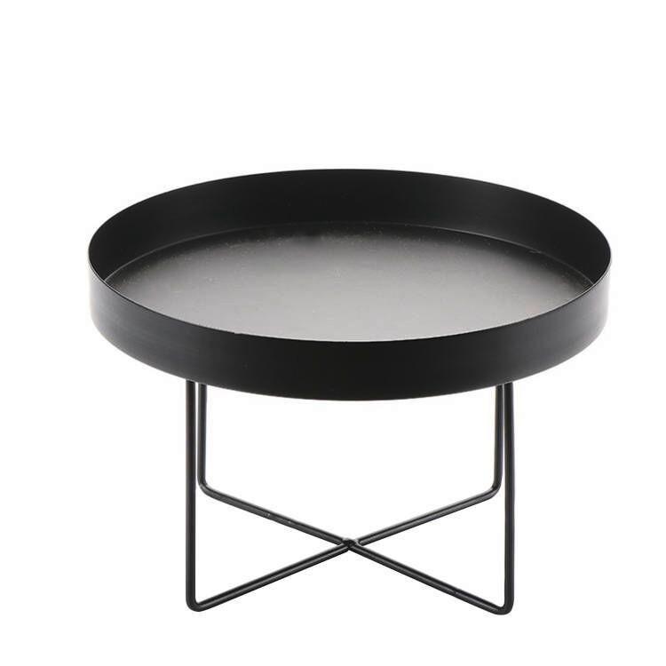 Dekoračný Podnos Noir, Ø: 25cm - čierna, kov (25/16cm) - Modern Living