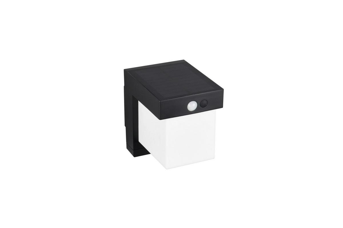 AUßENWANDLEUCHTE 4000K, kaltweiß - Schwarz/Weiß, Design, Kunststoff (14/10/15,5cm)