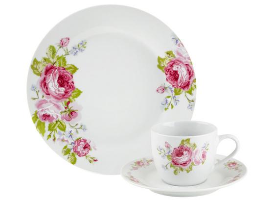 Kaffeeservice, Penelope 18-Tlg. Set, 6 Personen - Pink/Hellblau, ROMANTIK / LANDHAUS, Keramik - James Wood Kaffeeservice, Penelope 18-Tlg. Set, 6 Personen - Pink/Hellblau, ROMANTIK / LANDHAUS, Keramik - James Wood