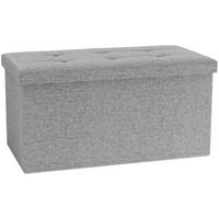Sitzbox Boxas Hellgrau B: 76 cm - Hellgrau, Basics, Holzwerkstoff/Kunststoff (76/38/38cm) - MID.YOU