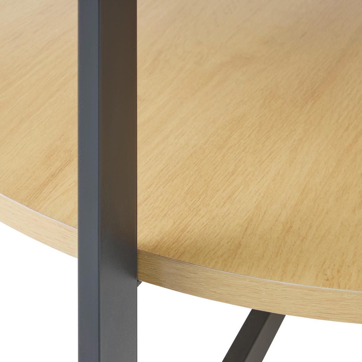 KONFERENČNÍ STOLEK RONDO - černá/dub artisan, Konvenční, kov/kompozitní dřevo (80/80/40cm) - Mömax