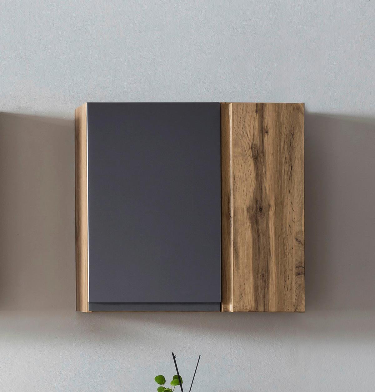 Hängeschrank Verese B: 65 cm Eiche Wotan/Grau - Eiche Wotan/Grau, MODERN, Holzwerkstoff (65/64/20cm) - Held