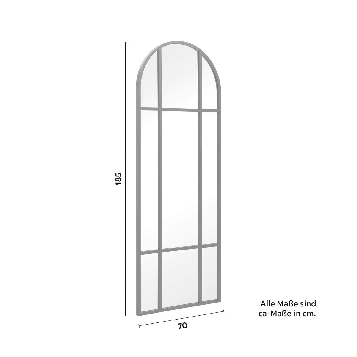 Zrkadlo MADON - čierna, Modern, kov/sklo (70/185/3cm) - P & B