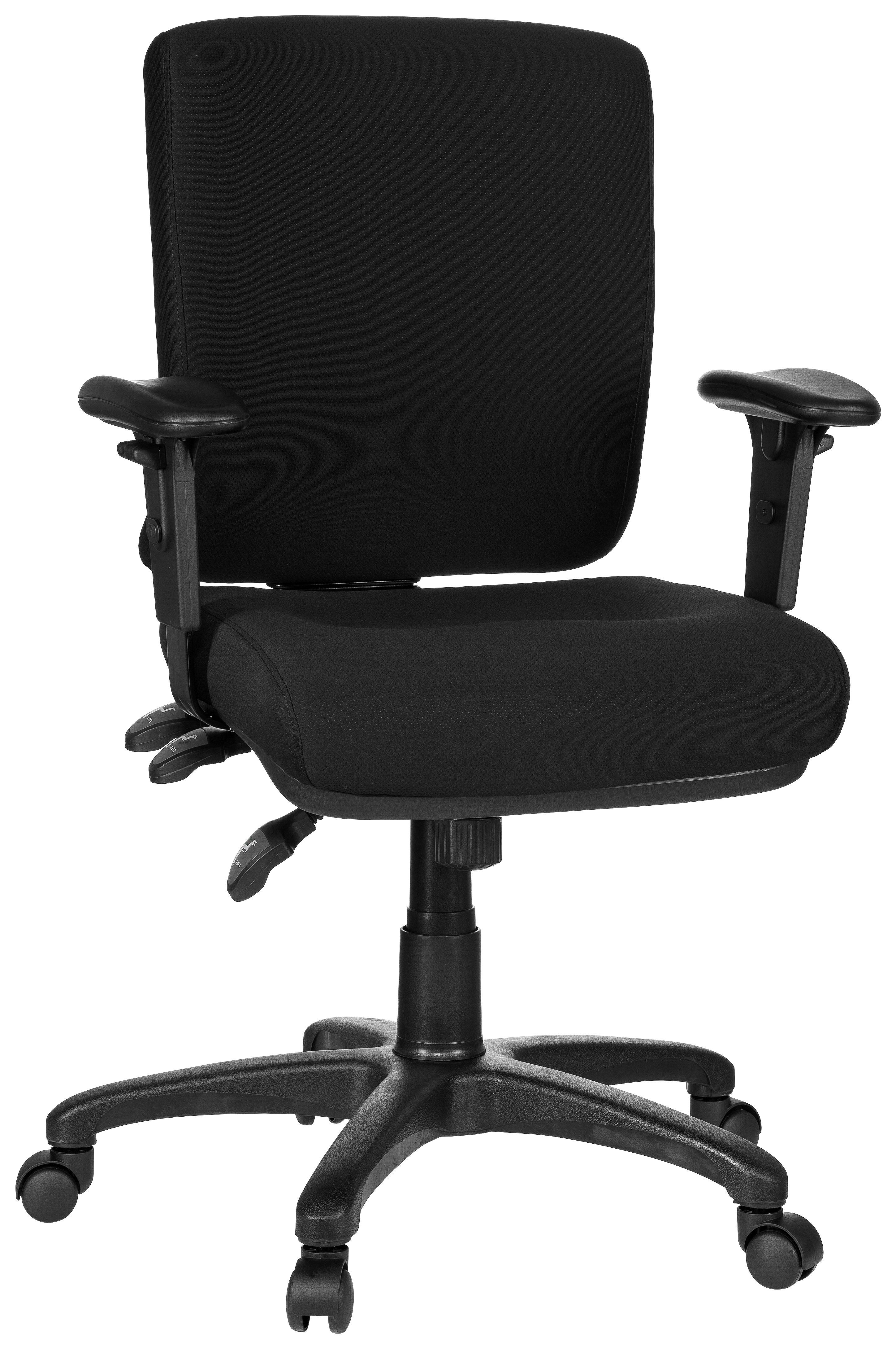 Bürostuhl Zenit Base Schwarz bis 120 kg - Schwarz, Basics, Kunststoff/Textil (56/114/45cm) - MID.YOU