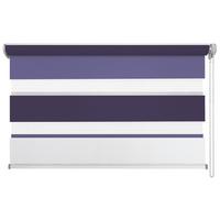 Doppelrollo Just Triple Grau, Weiß, Violett B: 80 cm - Violett/Weiß, Basics, Textil (80/210cm) - Homeware
