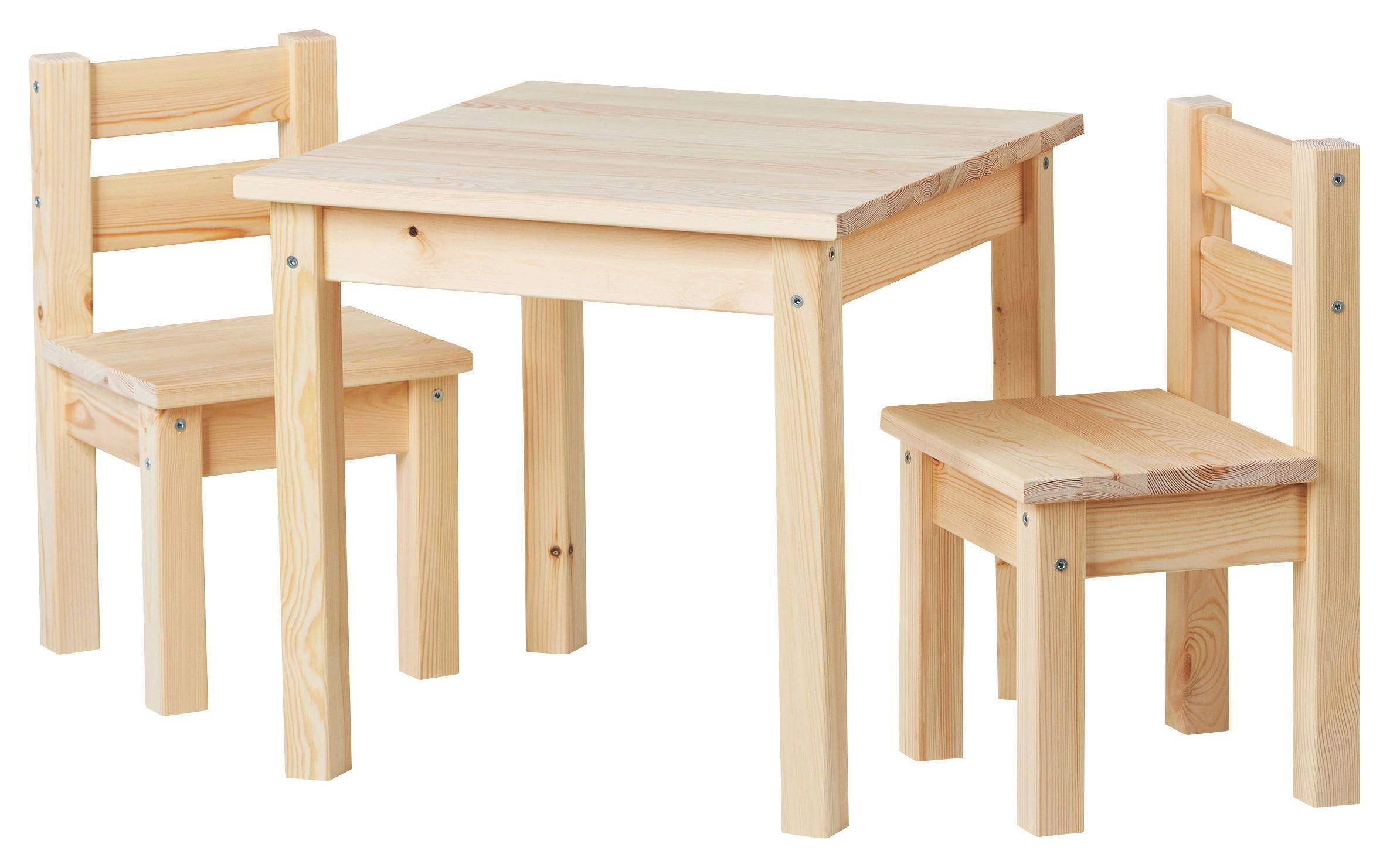 Kindersitzgruppe Bundle Mads Naturfarben - Naturfarben/Kieferfarben, MODERN, Holz - MID.YOU