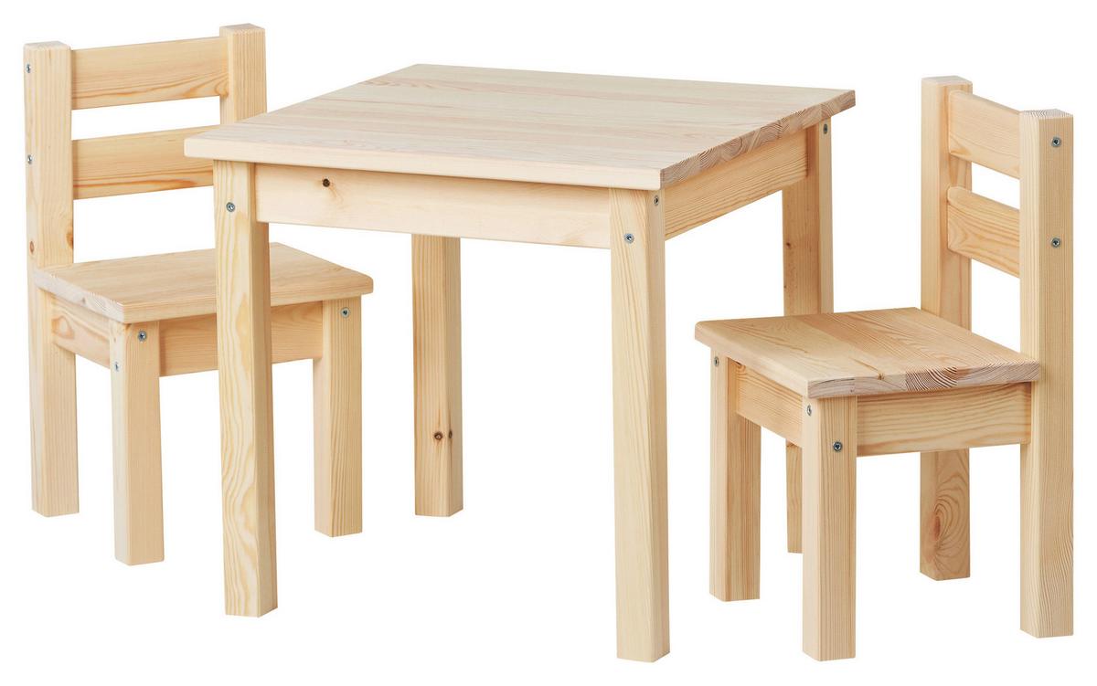 Kindersitzgruppe Bundle Mads Naturfarben - Naturfarben/Kieferfarben, MODERN, Holz - MID.YOU