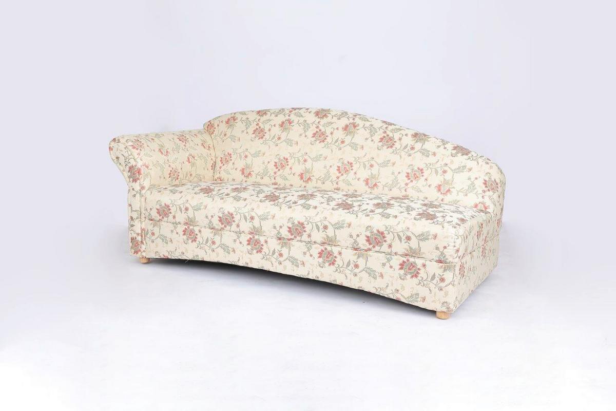 3-Sitzer Loretta, Armlehne links, ca. 193x83x85 cm - Hellbraun/Perlmutt, Basics, Holz/Textil (193/83/85cm)