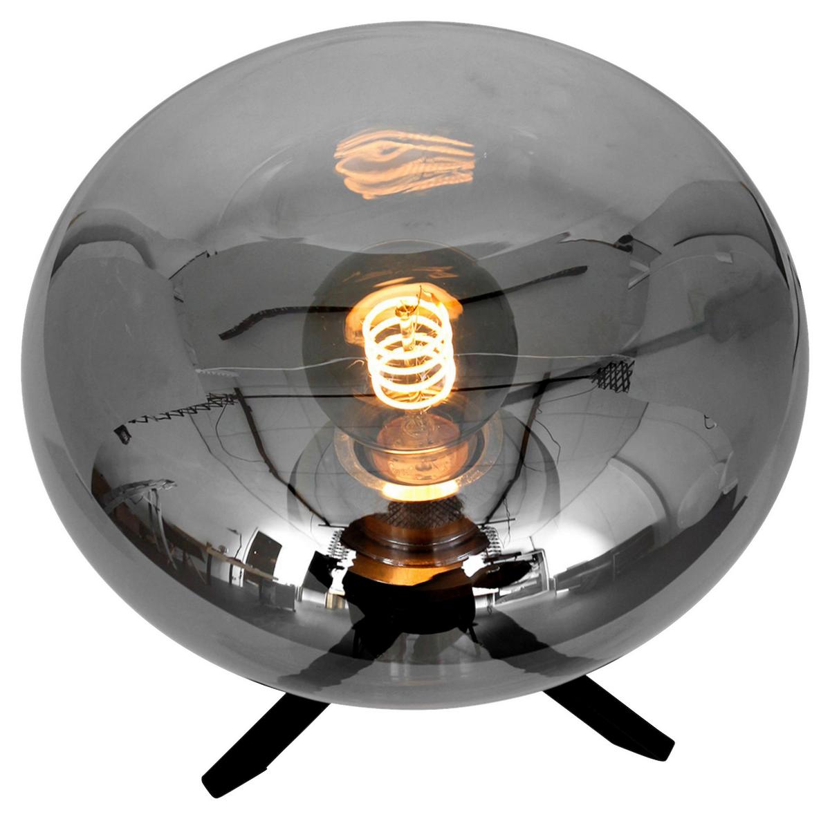 Tischleuchte Reflexion - Schwarz, Trend, Glas/Metall (22/22/22cm)