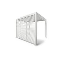 Lamellenteil Deluxe/classic Weiss - Fix - Weiß, MODERN, Metall (123,5/240/10cm) - Gardenson