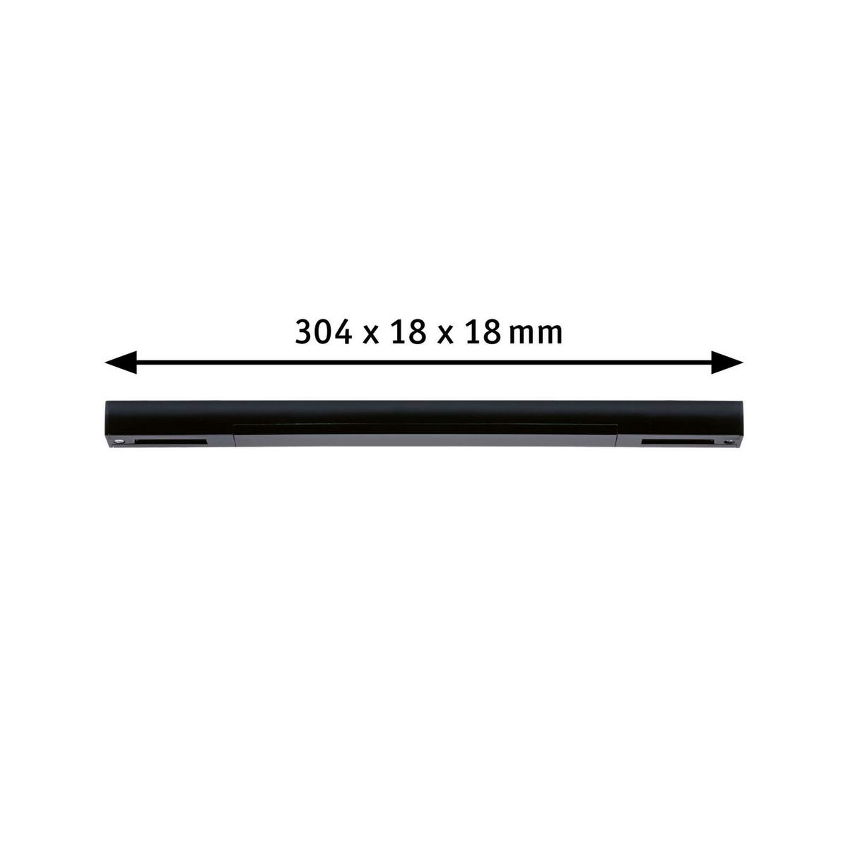 Schienensystem-Einspeiser 95669 Urail Zb Mittelein. - Schwarz, Basics, Kunststoff (30,4/1,8/2,1cm) - Paulmann
