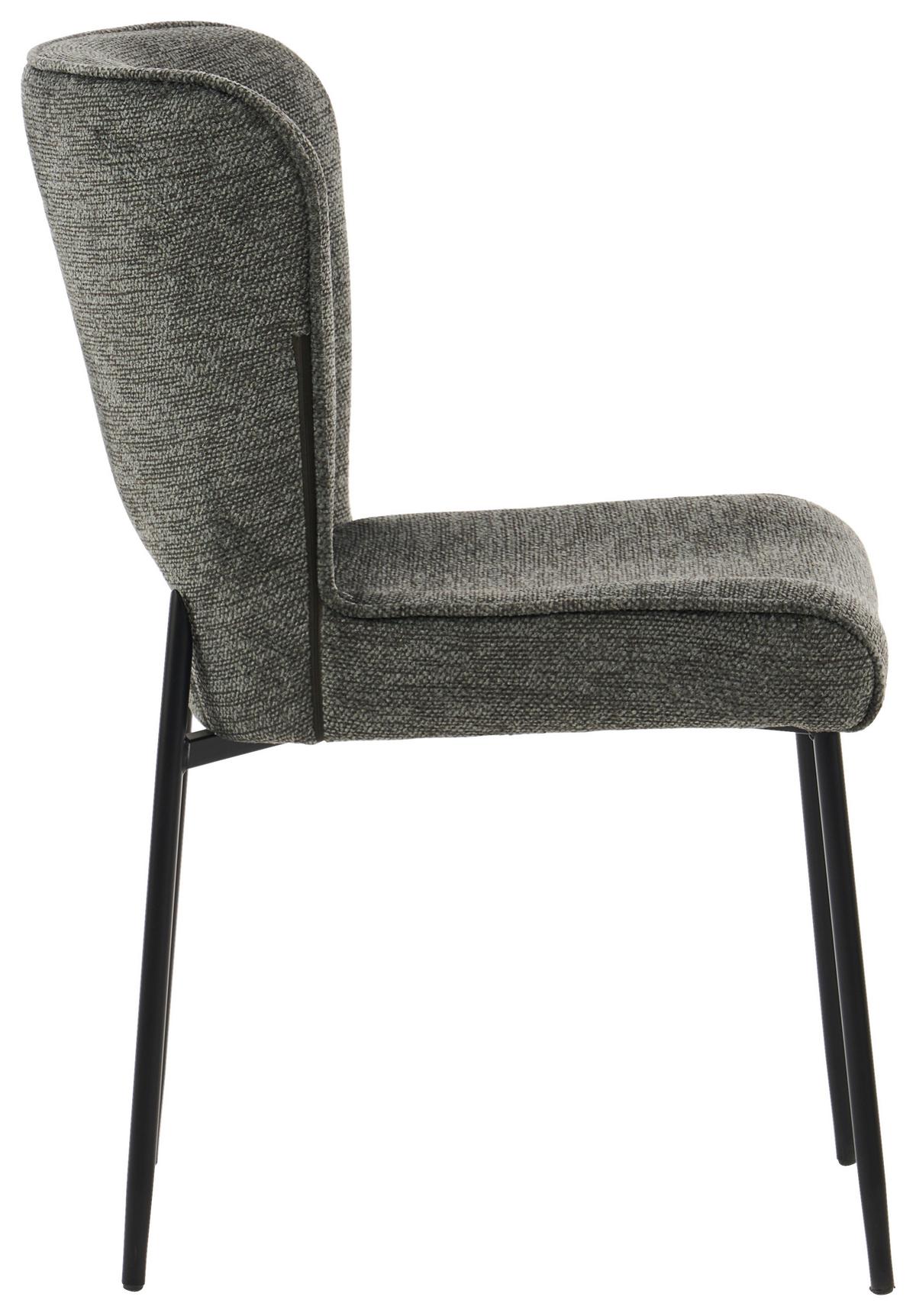 Židle Johanna, zelená - šedá/černá, Moderní, kov/textil (49/84/60cm) - Mömax