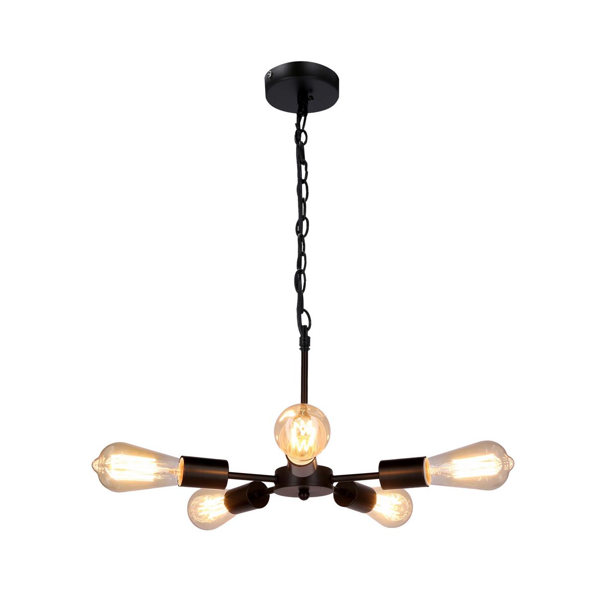 Pendelleuchte 35-09388 Sparta - Schwarz, Design, Metall (36/36/105cm)