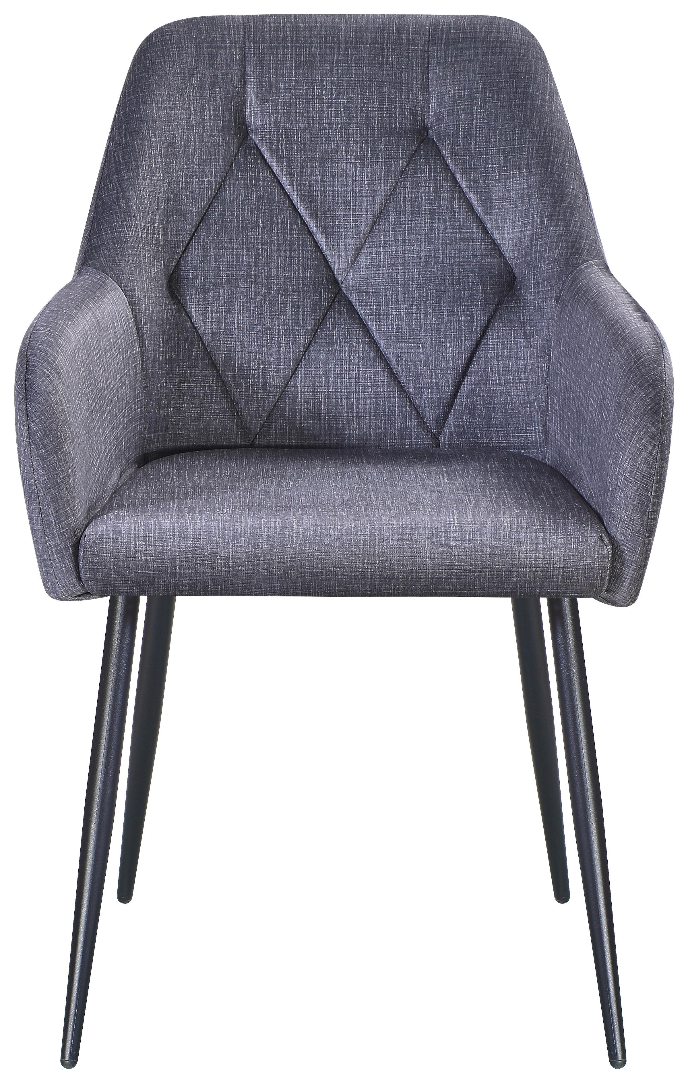 ŽIDLE S PODRUČKAMI MAJA *CENOVY TRHÁK* - šedá/černá, Moderní, kov/textil (58/86/61cm) - Based