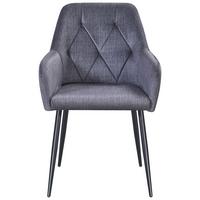 STOLIČKA S PODRÚČKAMI MAJA *CENOVY TRHÁK* - čierna/sivá, Modern, kov/textil (58/86/61cm) - Based