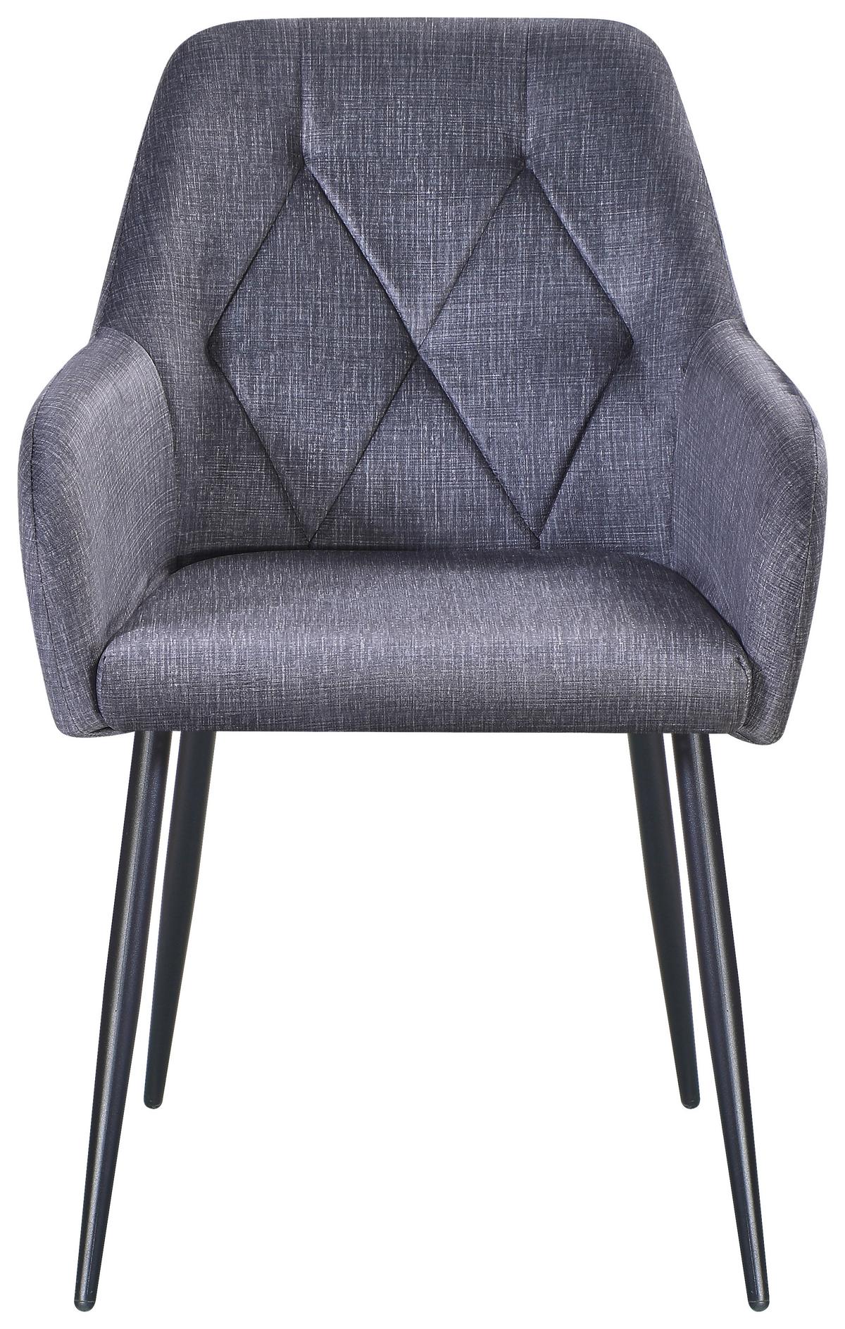 ŽIDLE S PODRUČKAMI MAJA *CENOVY TRHÁK* - šedá/černá, Moderní, kov/textil (58/86/61cm) - Based