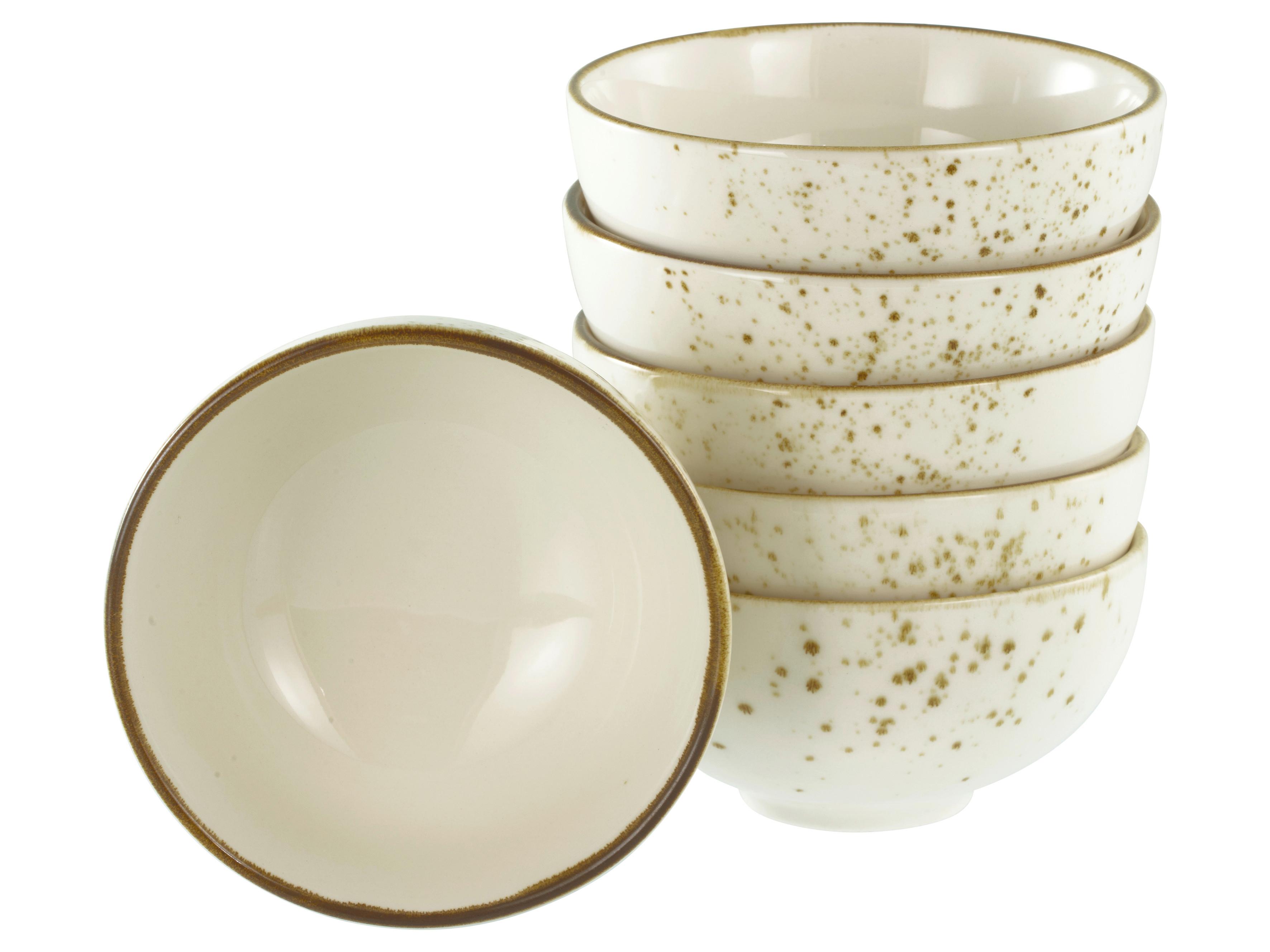 Dipschalenset, 6tlg. Steinzeug, creme - Creme, Basics, Keramik (11,5/5,5cm) - Creatable