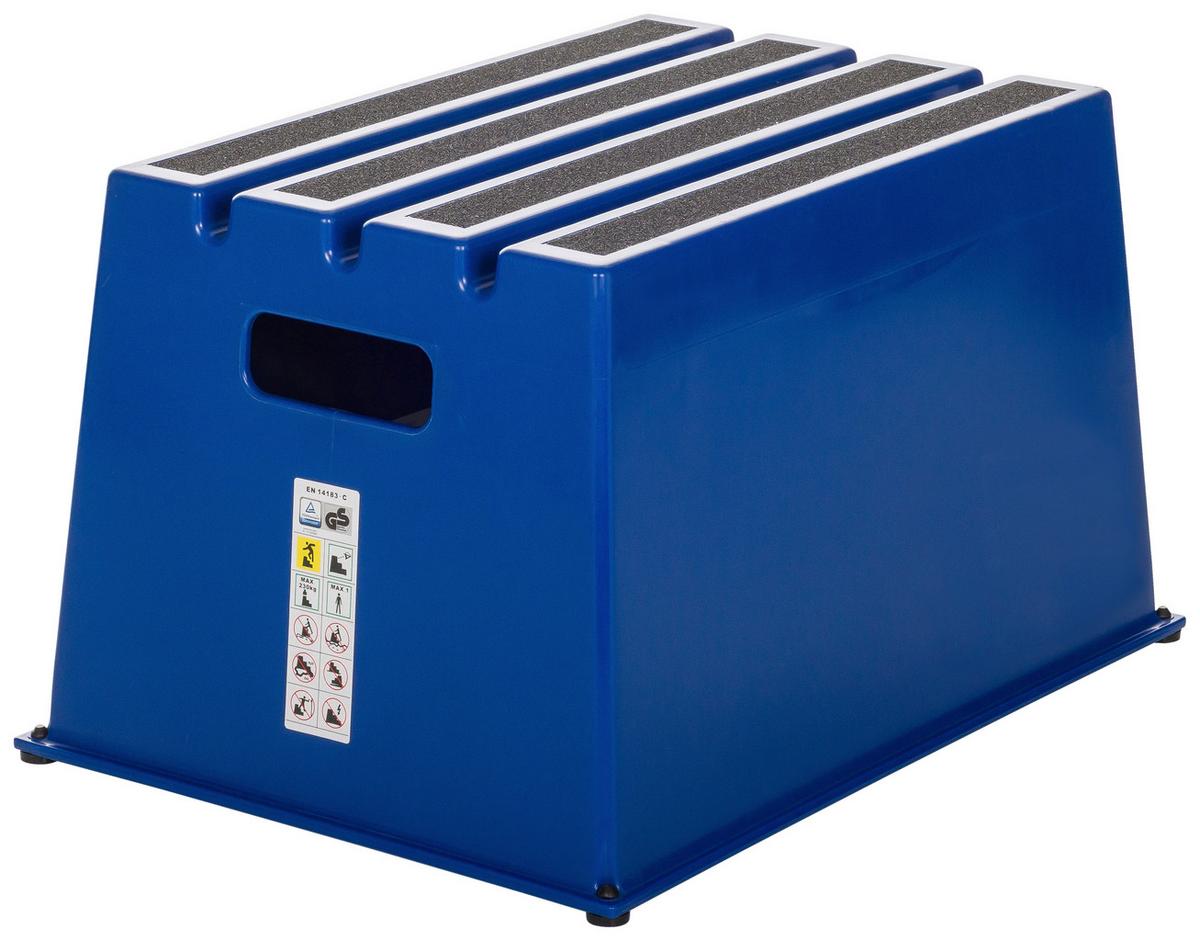 Tritthocker Tio-E1 - Blau, Basics, Kunststoff (52,5/31/37,5cm) - MID.YOU