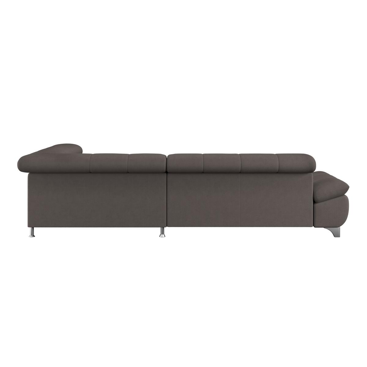 Ecksofa Mit Schlaffunktion Gemini Braun 312x234 Cm - Chromfarben/Braun, KONVENTIONELL, Textil (312/234cm)