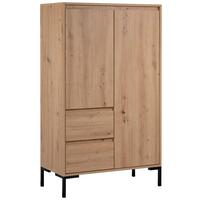 Highboard 81cm Korsika Eiche Artisan Dekor - Schwarz/Eiche Artisan, Design, Holzwerkstoff (81/139/40cm) - MID.YOU