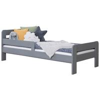 Bett Bennet Hellgrau inkl. Matratze, Rollrost, 90x200 cm - Hellgrau, MODERN, Holz/Textil (90/200cm) - MID.YOU