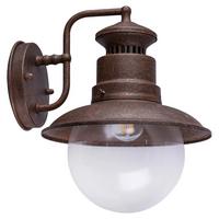 Außenleuchte 3272r 60 Watt Stahl/Glas, Wandmontage - Klar/Rostfarben, MODERN, Glas/Metall (21,5/24,7/27cm)