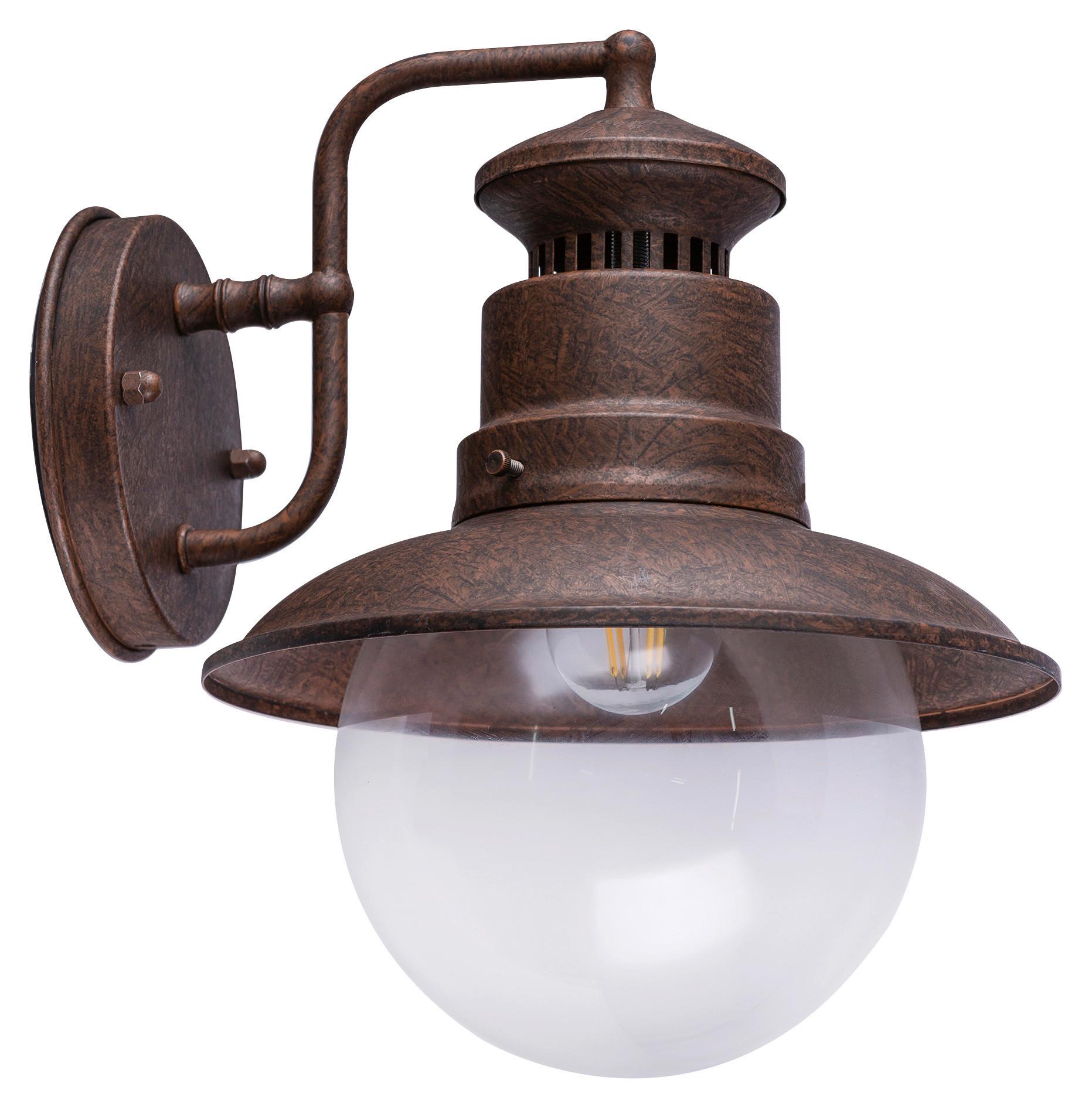 Außenleuchte 3272r 60 Watt Stahl/Glas, Wandmontage