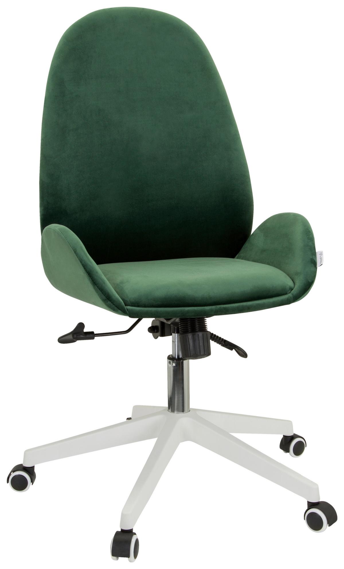 Drehstuhl Avea Mit Wippfunktion Grün - Weiß/Grün, Basics, Kunststoff/Textil (56/104/58cm) - MID.YOU