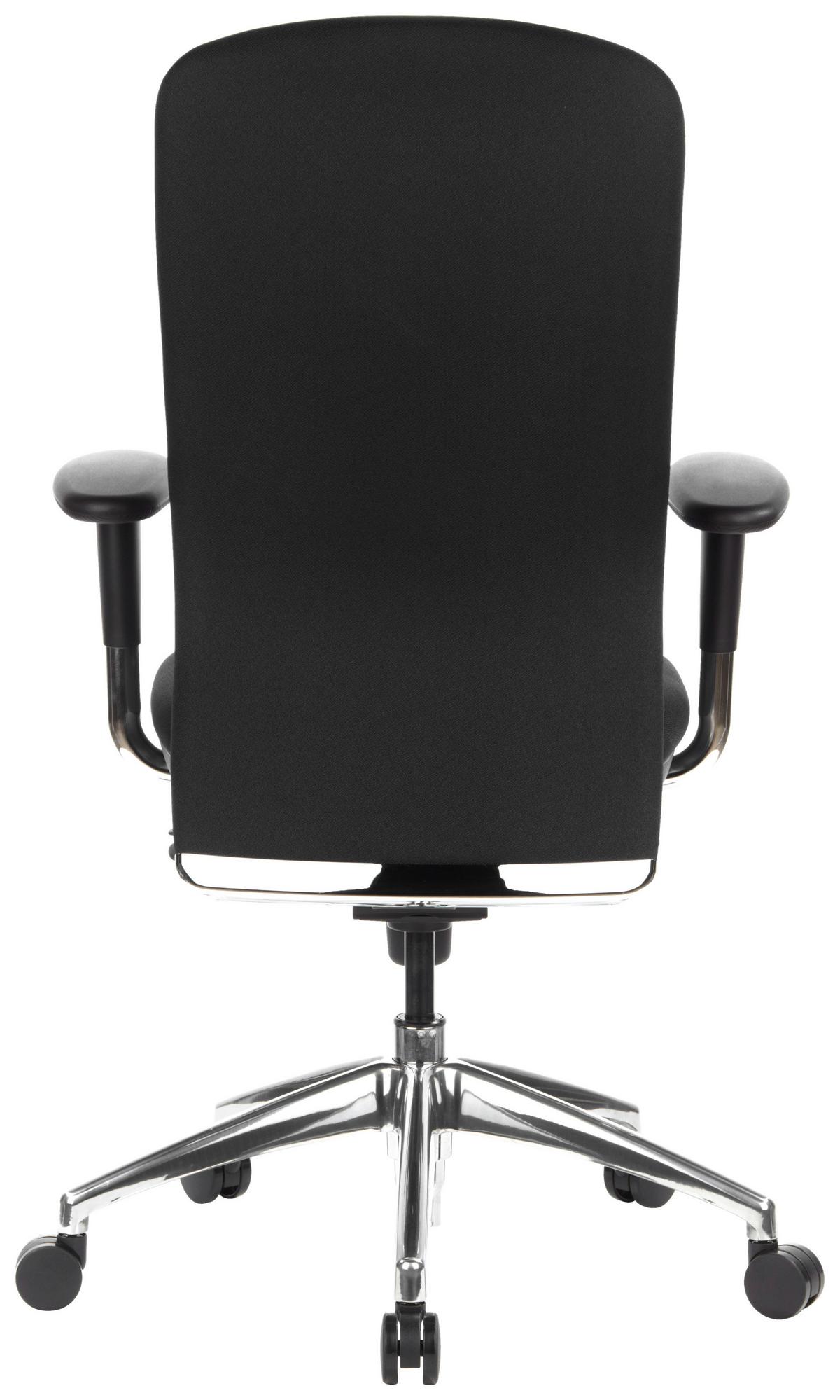Drehstuhl High-Tec Schwarz - Silberfarben/Schwarz, MODERN, Kunststoff/Textil (59/124/51cm) - MID.YOU