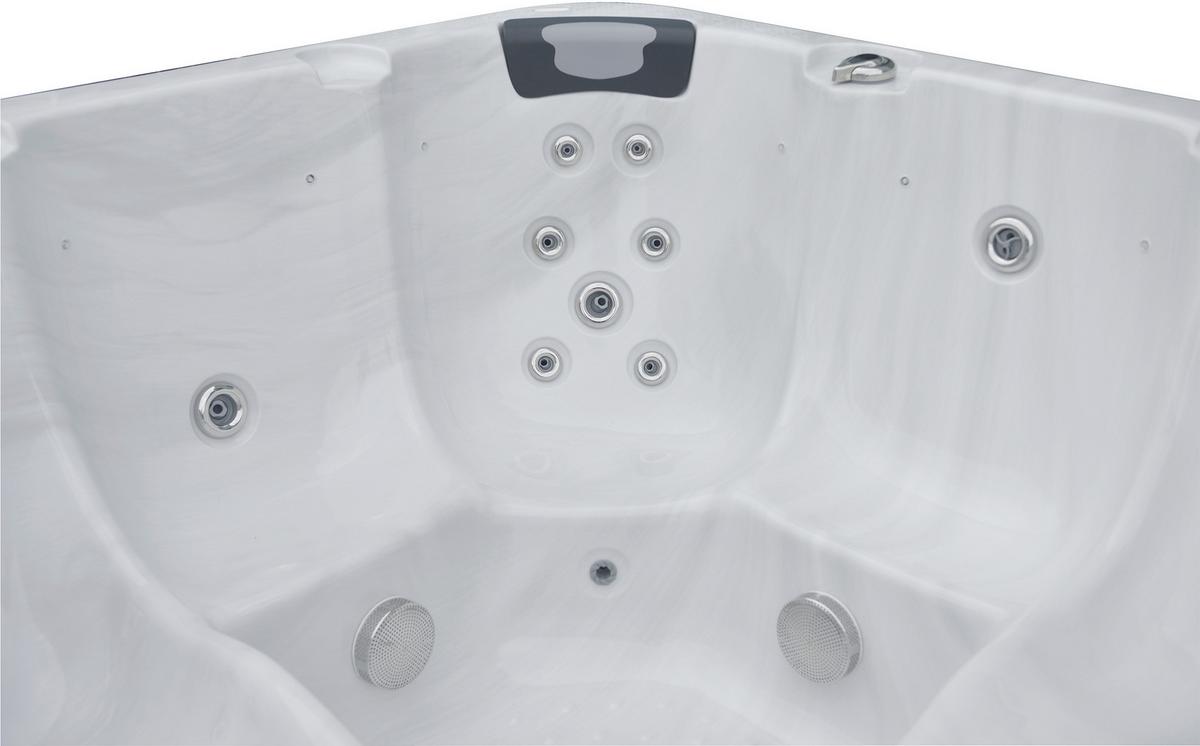 Whirlpool Acryl Capri 216x92x216 cm - Weiß/Grau, Design, Holz/Kunststoff (216/92/216cm)