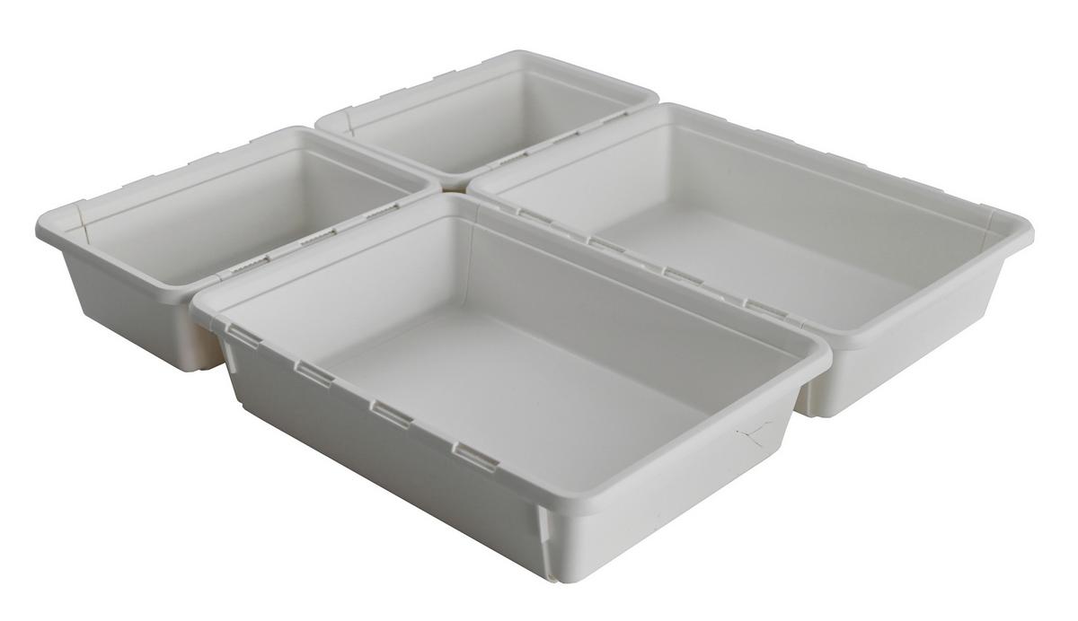 Aufbewahrungsboxen-Set Christina - Weiß, KONVENTIONELL, Kunststoff - Luca Bessoni