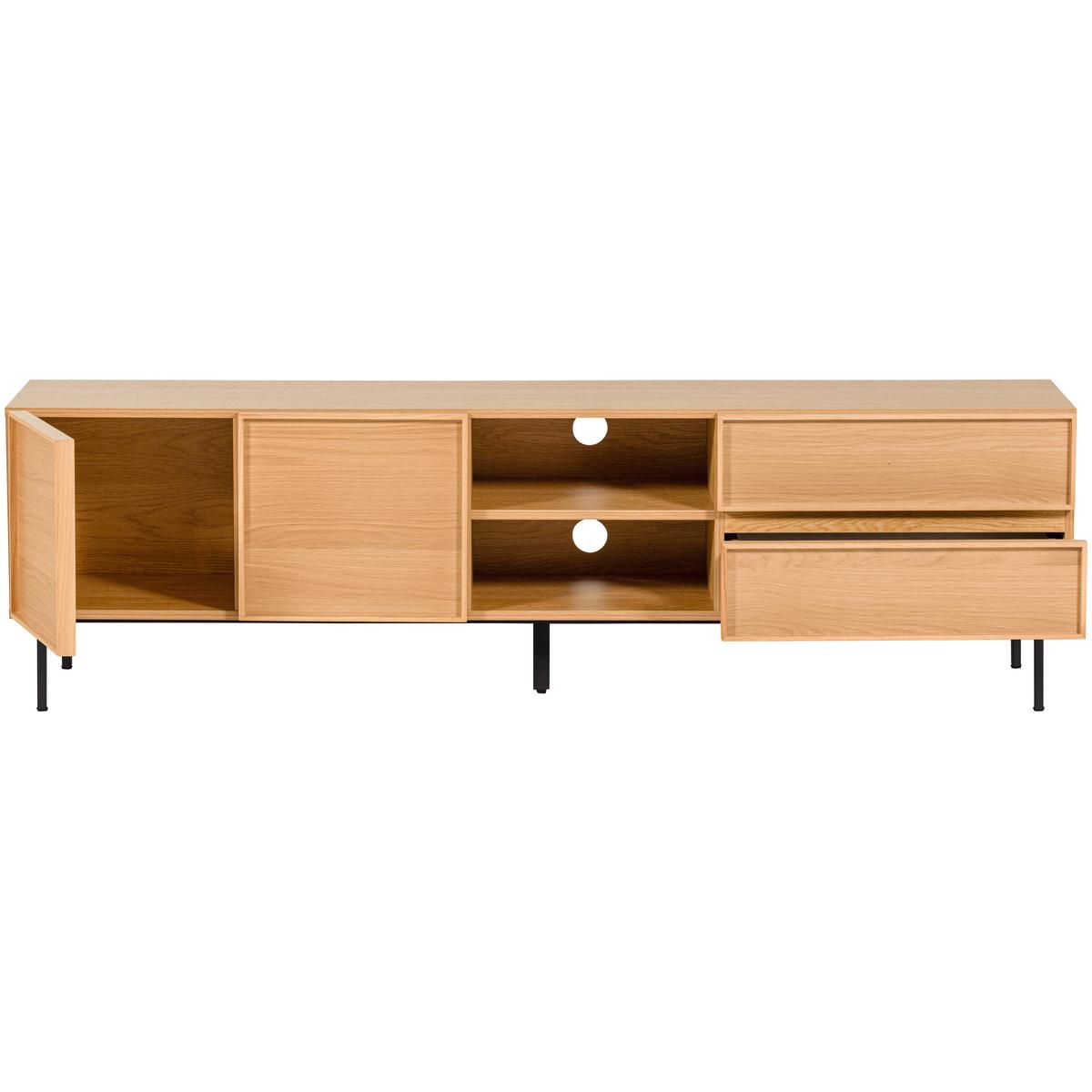 LOWBOARD Tours Naturfarben B: 180cm - Schwarz/Naturfarben, Design, Holzwerkstoff (180/51/42cm) - Livetastic