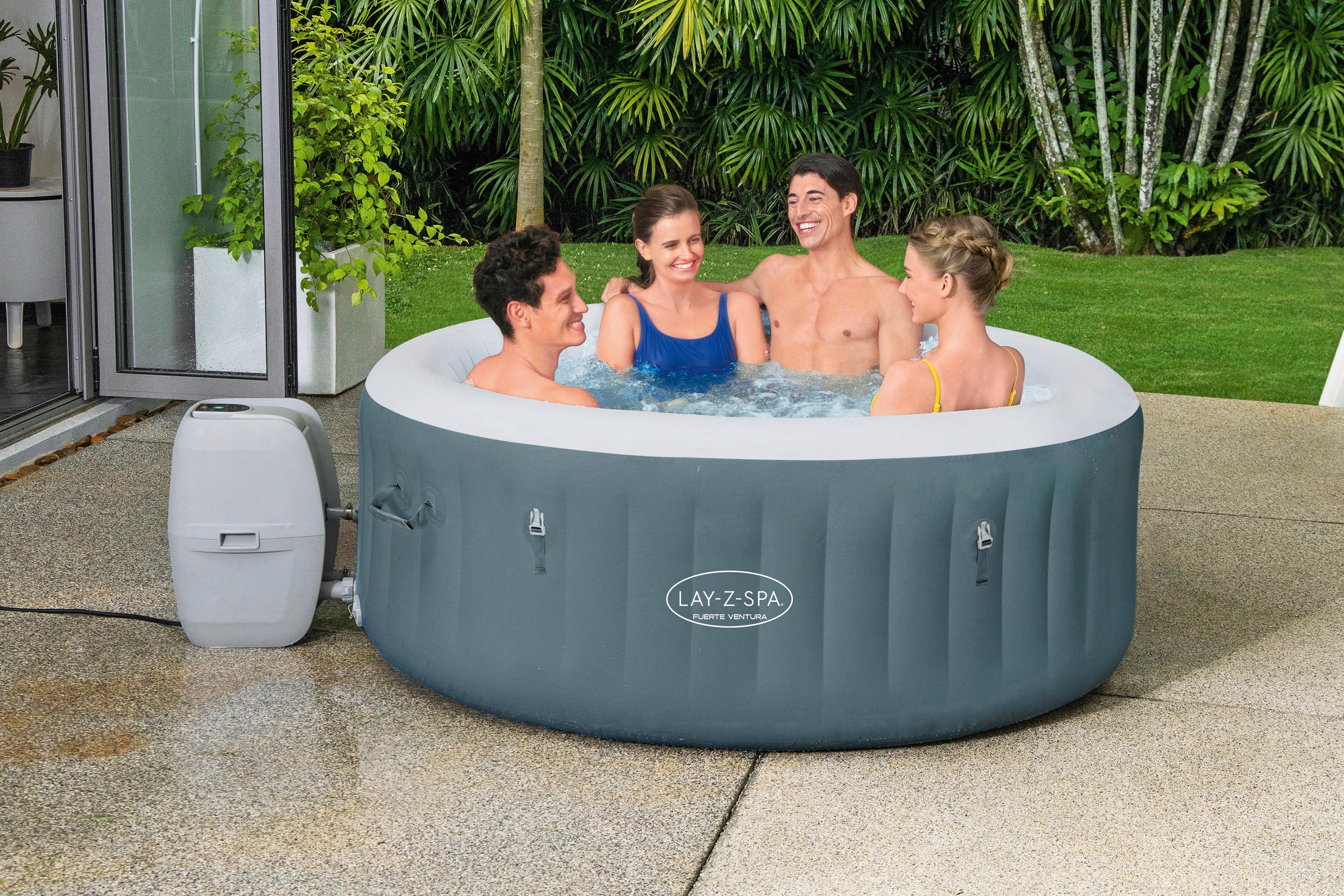 Whirlpool Aufblasbar 60235 Ø 180 X H 66 cm - Weiß/Grau, KONVENTIONELL, Kunststoff/Metall (180/66cm) - Bestway