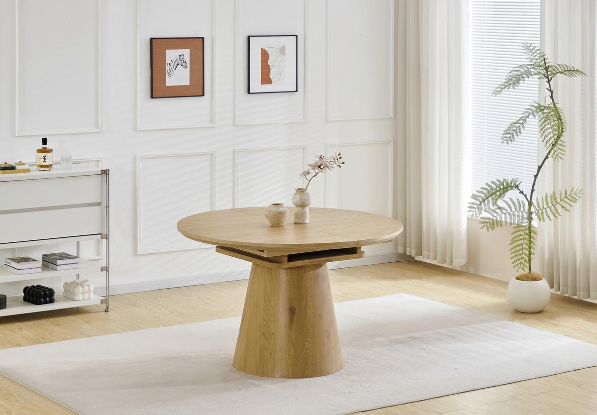 Esstisch Sundsvall Eichefarben L: 120-160 cm - Eichefarben, MODERN, Holz/Holzwerkstoff (120/160/120/76cm) - P & B