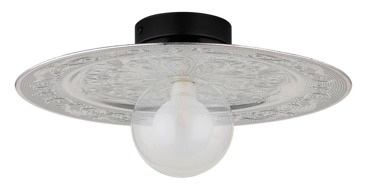 Deckenleuchte 15169ds - Klar/Silberfarben, KONVENTIONELL, Glas/Kunststoff (33/15cm) - Globo