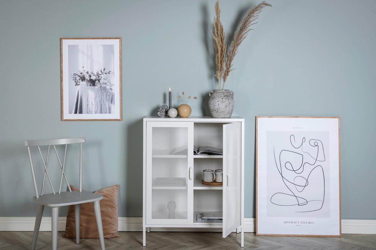 Sideboard Misha - Beige, Design, Metall (80/101,5/40cm) - Livetastic