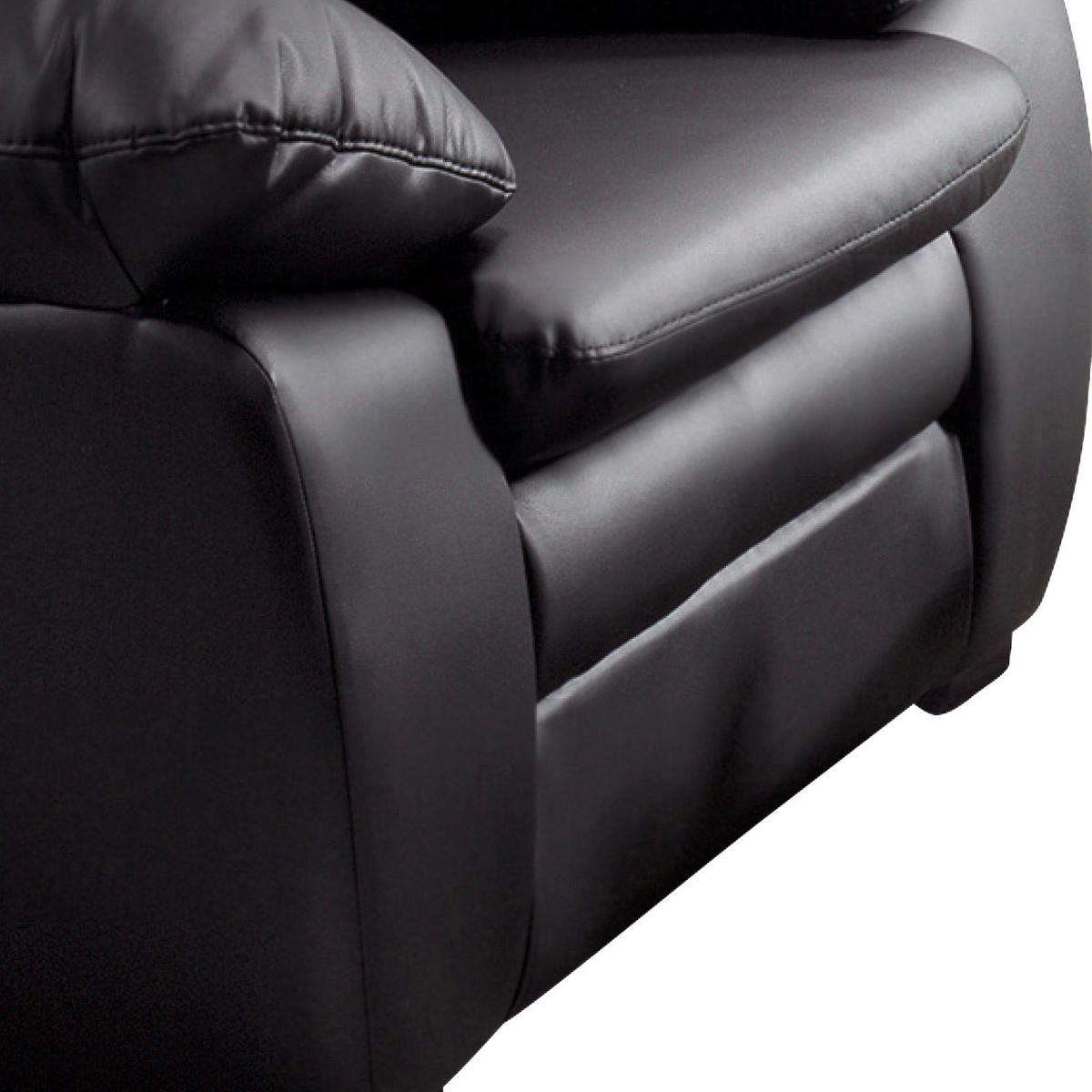 Polstersessel Mit Armlehnen Casino I Lederlook Schwarz - Schwarz, KONVENTIONELL, Textil (109/88/92cm) - MID.YOU