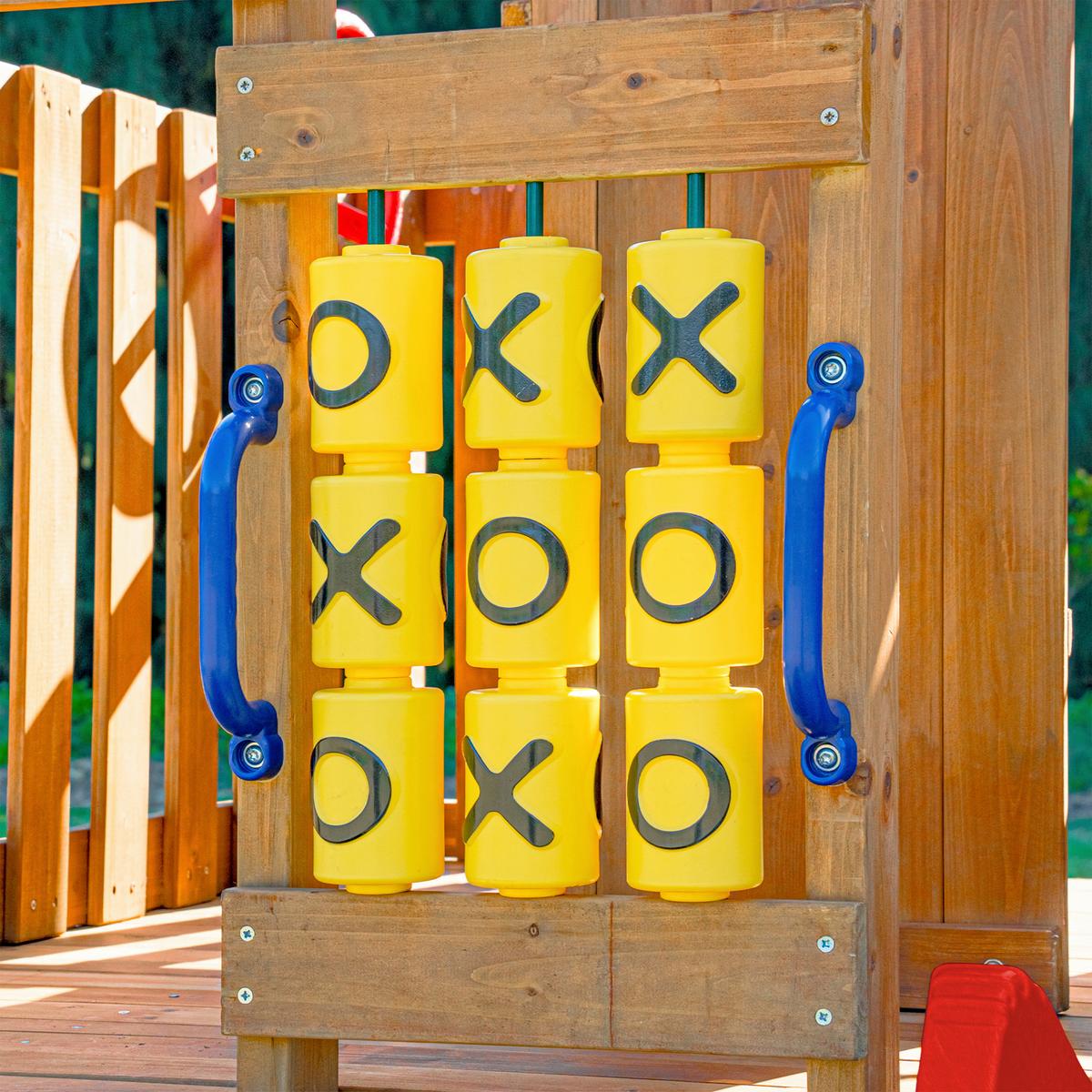 Spielturm Mit Rutsche Rot - Anthrazit/Rot, Basics, Holz/Kunststoff (435/410/305cm) - Ambia Garden