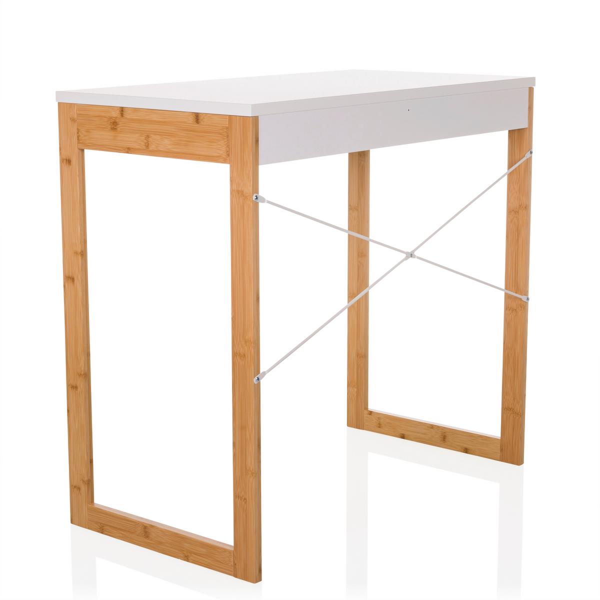 Schreibtisch Weiß B: 80 cm - Weiß, MODERN, Holz/Holzwerkstoff (80/75/42cm) - MID.YOU