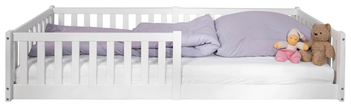 Hausbett Weiß, B/H/T: 90x200x161cm - Weiß, Basics, Holz (90/200/161cm) - tiSsi