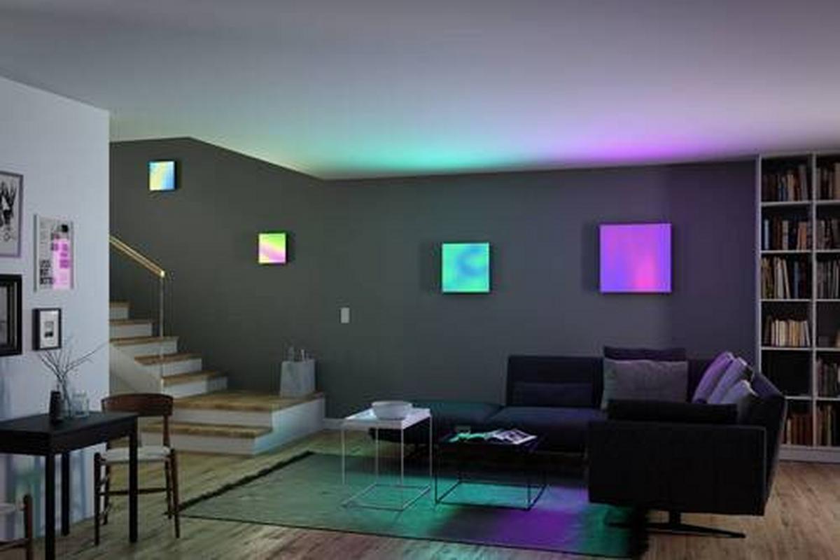 LED-Paneel L: 29,5 cm dimmbar - Weiß, Basics, Metall (29,5/29,5cm) - Paulmann