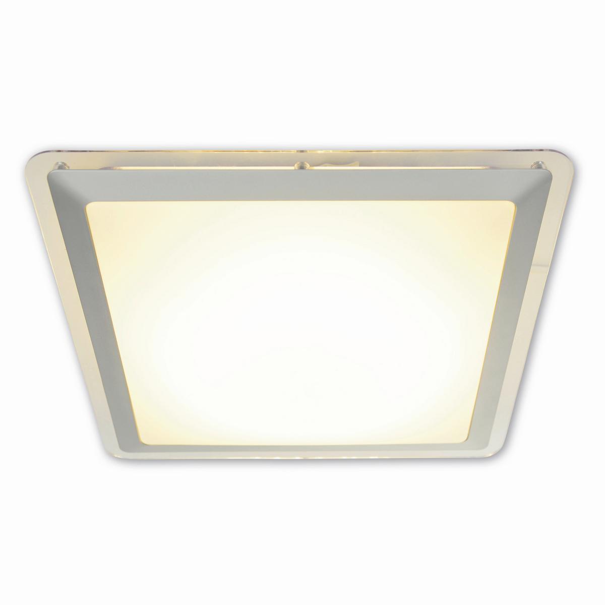 Led-deckenleuchte Ø 33,5 Cm, Silberfarben - Silberfarben, Basics, Kunststoff/Metall (33,5cm) - Näve