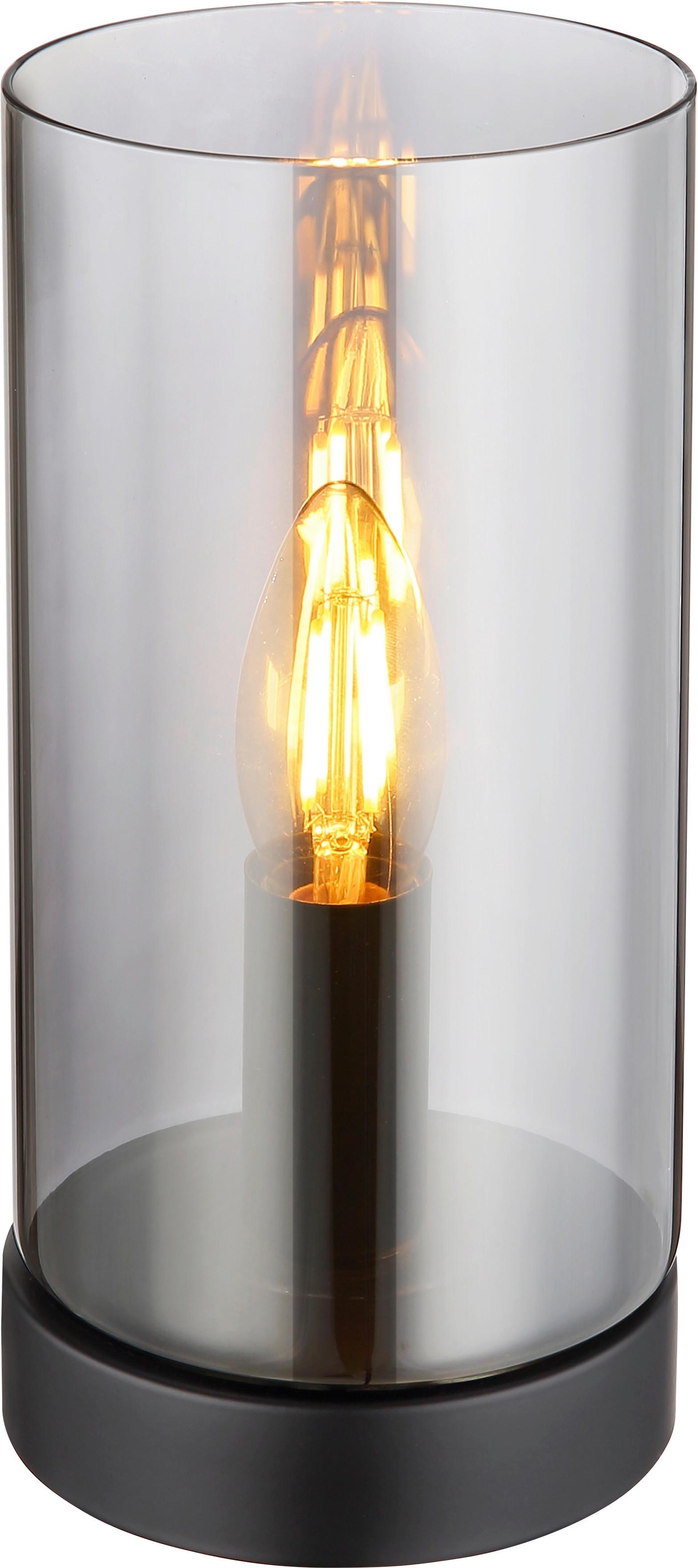 Tischleuchte 21002t - Schwarz, Basics, Glas/Metall (11/22,5cm) - Globo