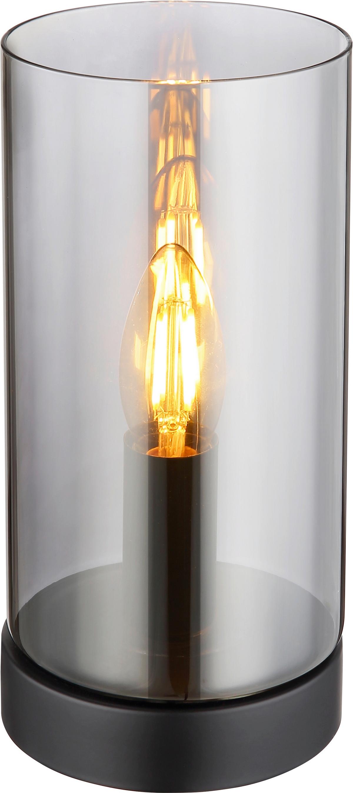Tischleuchte 21002t - Schwarz, Basics, Glas/Metall (11/22,5cm) - Globo