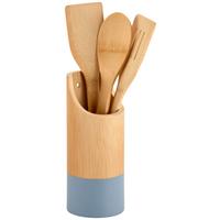 Küchenhelferset 81162 - Hellbraun/Pastellblau, Basics, Holz (9/9/30cm) - Kesper