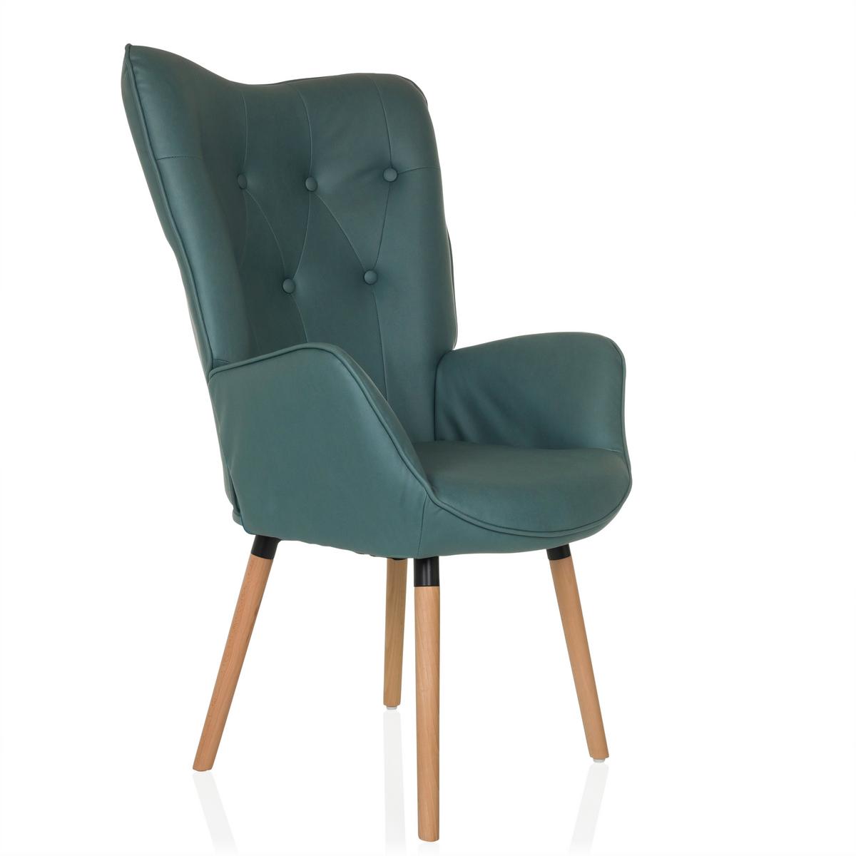 Ohrensessel Havenio I Mintgrün B: 70 cm - Buchefarben/Mintgrün, MODERN, Textil (70/106/75cm) - MID.YOU